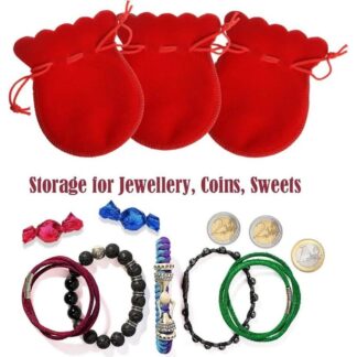 5 pcs Velvet Pouch Small Jewelry Pouch Velvet Pouch with Drawstring Gift Bag Jewelry Pouch DIY Candy Gift Bags for Jewelry Gift Party Wedding Occasions,Portable,9x7cm