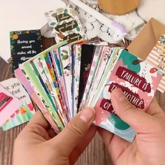 72pcs/Pack of Inspiring Greeting Cards - Positive Energy, Motivational Quotes from Students, and All Occasions - Perfect for