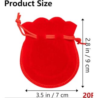 4 Pcs Velvet Pouch Small Jewelry Pouch Velvet Pouch with Drawstring Gift Bag Jewelry Pouch DIY Candy Gift Bags for Jewelry Gift Party Wedding Occasions,Portable,9x7cm