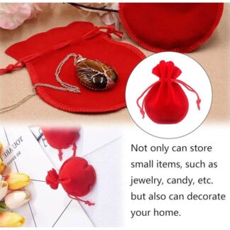 10 Pcs Velvet Pouch Small Jewelry Pouch Velvet Pouch with Drawstring Gift Bag Jewelry Pouch DIY Candy Gift Bags for Jewelry Gift Party Wedding Occasions,Portable,9x7cm