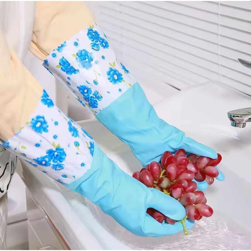 1 pairs of velvet warm household gloves kitchen good helper dishwashing gloves winter