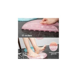 Bathroom Non-Slip Silicone Pad Household Bath Foot Pad Multifunctional Massage Mat Bath Back Massage Pad Cleaning Supplies Brush-Allion shop