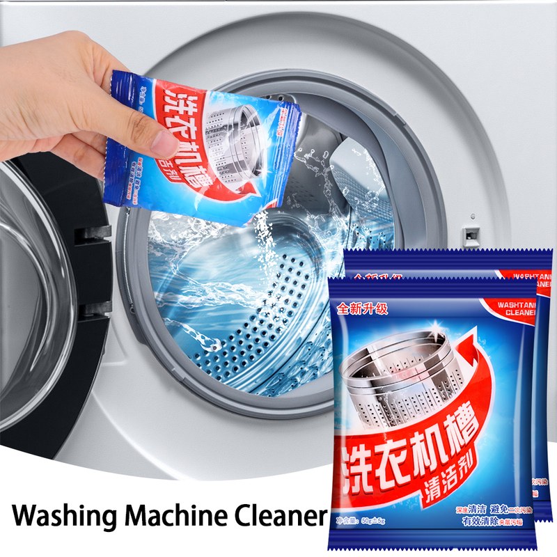 【Clearance】 3Bag 50g Detergent Washing Machine Cleaner Household Cleaning Agent Home Laundry Cleaner Washing Machine Tank Cleaning Agent
