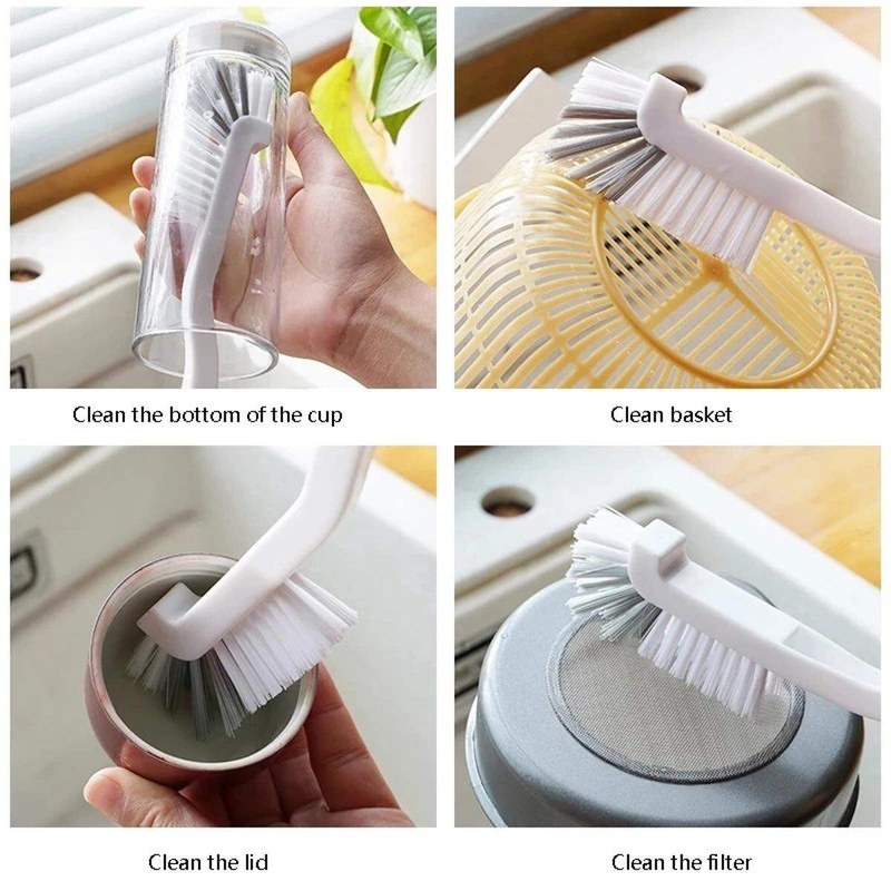 Tx household cleaning brush nylon bristle bottle glass cup crush kitchen bathroom sink cleaning brush