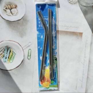 stainless steel straw set stainless steel color elbow straw creative cocktail straight straw