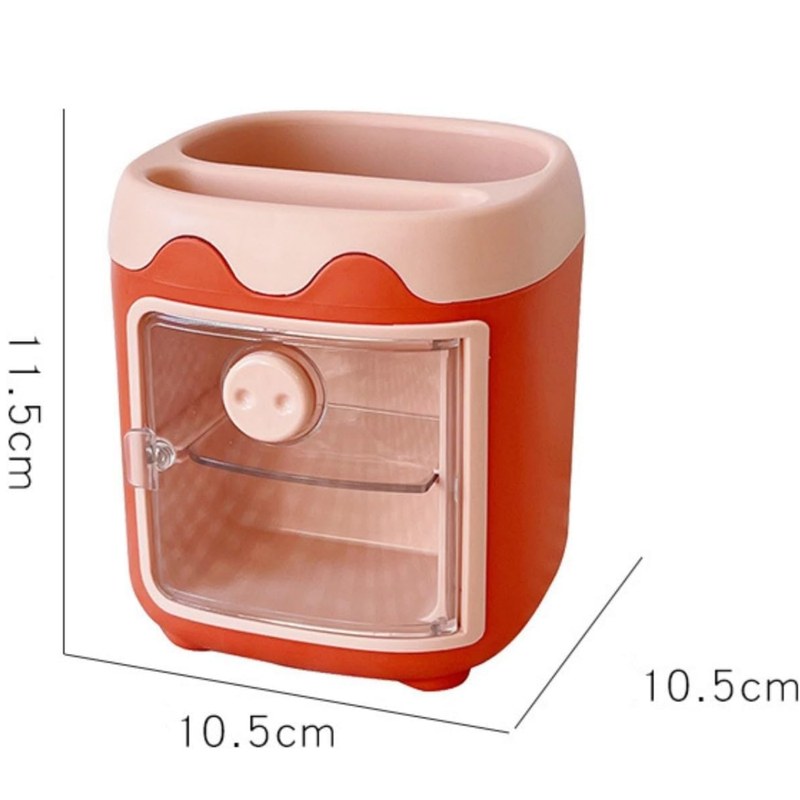 Pen Holder Cute Creative Multi Frame Piggy Pen Holder Office Office Stationery Pen Holder Simple Drawer Pen Holder for Countertop Desk Accessory Storage