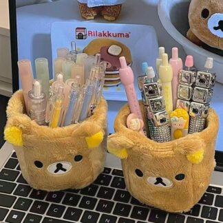 Plushes Pencil Holder Cosmetics Pen Container Kawaii Desk Accessories Office Organizer Kid Stationery Storage Box
