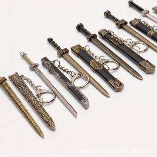 1 Piece Stationery Office Creative Ancient Times Famous Sword School Supplies Lovely Chinese Style Key Chain