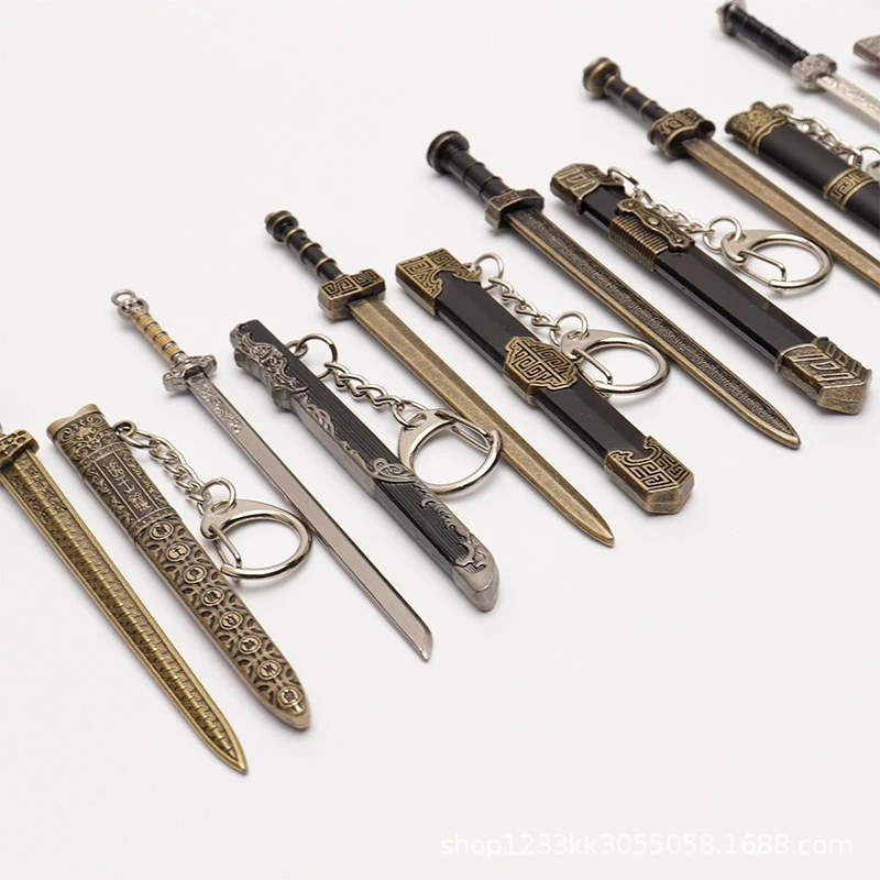 1 Piece Stationery Office Creative Ancient Times Famous Sword School Supplies Lovely Chinese Style Key Chain