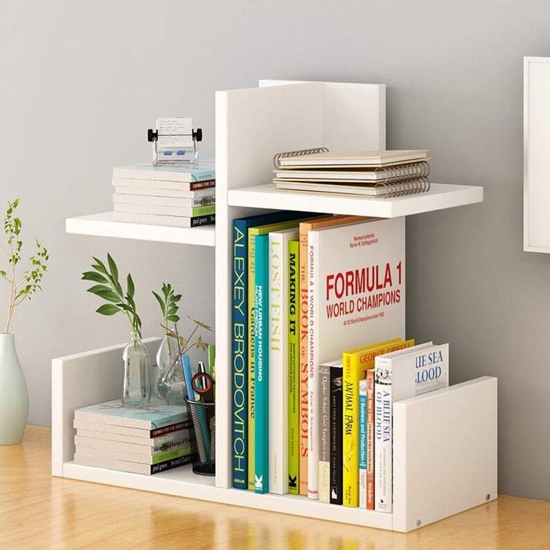 Wooden Desk Bookshelf & Table Organizer – Multipurpose Mini Book Rack for Home, Office & Study Table by Furnize