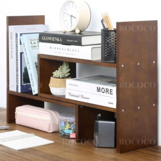 Adjustable Desk Storage Organizer Display Shelf Book Rack