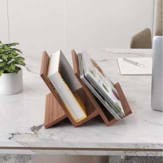 Wooden Magazine Holder & Book Rack – Multipurpose Book Stand for Table, Office & Home Decor by Furnize