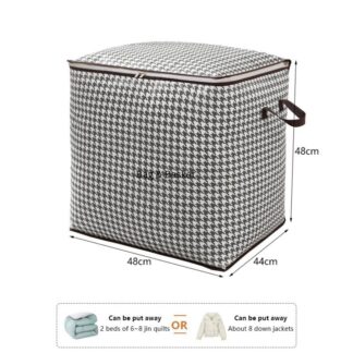 Large Capacity Square Shape  Winter Cloth Blanket Storage Organizer Printed Premium Quality Quilt Storage Bag  (NWPSB -sq)