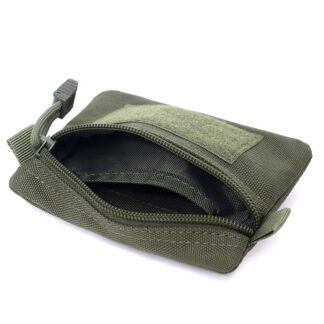 Portable Waterproof Coin Purse Molle EDC Wallet Wear-Resistant Zipper Waist Pouch for Outdoor Camping Travel Daily Carry Ke