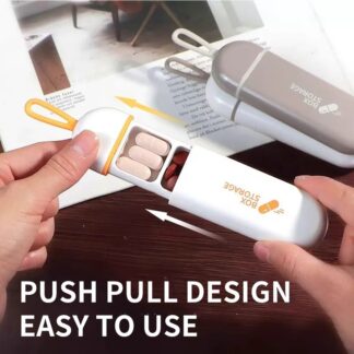 Colorful Portable 3-Spaces Medicine Case Travel Pill Organizer Health Care Container Carry Pill Box with Splitters for Daily Use