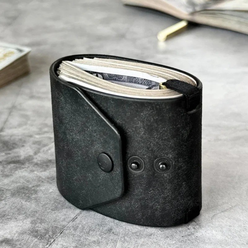 Leather Money Clip Quick Access Holder Portable Pocket Bill Storage Pouch Lightweight Daily Carry Organizer