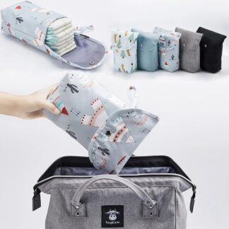 【Daily Deals】 Baby Diaper Bag Newborn Diaper Storage Bag Organizer Waterproof Portable Travel Outdoor Storage Nappy Carry Pack Stroller Pocket