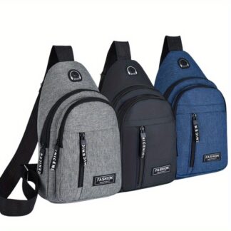 Versatile Outdoor Travel Work Chest Shoulder Bag, Unisex Casual Messenger Crossbody Bag Ideal for Men Daily Carry