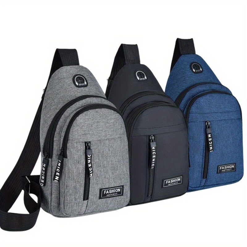 Versatile Outdoor Travel Work Chest Shoulder Bag, Unisex Casual Messenger Crossbody Bag Ideal for Men Daily Carry